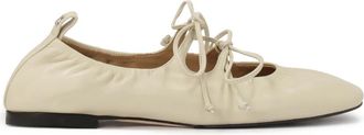 Kazar Gelaagde off white zachte leren ballerinas - Dames - Ballerinas - Wit - 39 EU - Leer - Schoenen