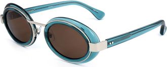 Linda Farrow DRIES VAN NOTEN DVN77 C3 Womens Sunglasses Blue Size 49
