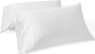 Coyuchi Cloud Soft Set of 2 Organic Cotton Sateen Pillowcases in Alpine White Scalloped at Nordstrom, Size Queen