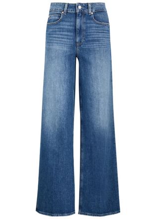 Paige Sasha Distressed Wide-leg Jeans - Blue - 27 (W27 / UK8-10 / S)