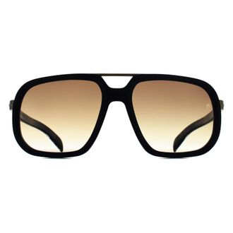 David Beckham Square Mens Black Gold Brown Gradient DB 7101/S - One Size