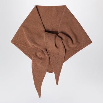 Chlo&eacute; Sciarpa triangolare Iconic cammello in lana