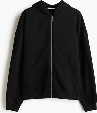 H&M Hoodiejacke - Schwarz