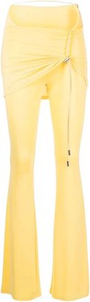 Jacquemus Wide Trousers, female, Yellow, Size: M Le Pantalon Espelho Trousers