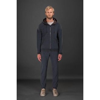 Moorer MenS Dark Grey Zip Hoodie, Size 52