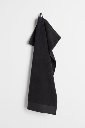 H&M Handtuch aus Baumwollfrottee - Schwarz