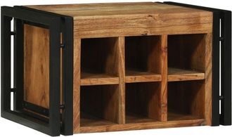 vidaXL Vidaxl - Wine Rack Brown and Black 46 x 35 x 27.5 cm Solid Acacia wood