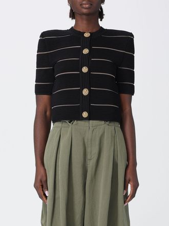 Balmain Cardigan in misto viscosa a righe Balmain