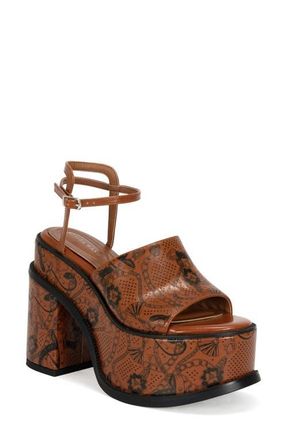 Azalea Wang Anthelmine Sandal in Cognac at Nordstrom, Size 8.5