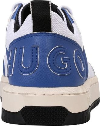HUGO BOSS Mens Sneaker Blue Leather Rubber