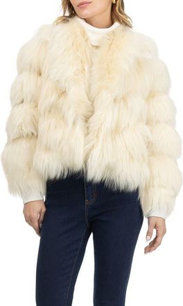 Gorski Genuine Shearling Jacket in Beige at Nordstrom, Size X-Small