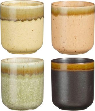 MiCa Decorations Taza con plato brino rosa h8.5xb7.5xl7.5cm