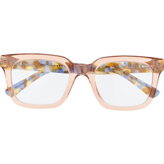 Cole Haan 51mm Square Reading Glasses in Crystal Pink at Nordstrom Rack, Size +2.50