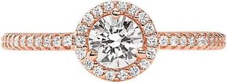 Michael Kors Pav&eacute; Halo Ring - Dames - Accessoires - Geel - Maat: 48 MM
