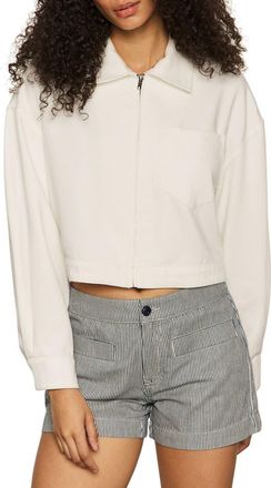 Sanctuary Paperboy Crop Jacket in Bleached White at Nordstrom, Size X-Small