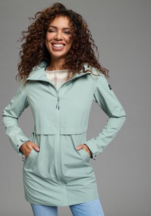 Polarino Funktionsjacke POLARINO, Damen, Gr. 34, hell, gr&uuml;n, Web, Obermaterial: 100% Polyester. Futter: 100% Polyester, unifarben, figurumspielend Po-bedeckend