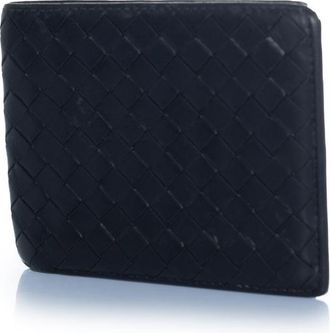 Bottega Veneta Pre-owned Mens intrecciato leather wallet in black - One Size