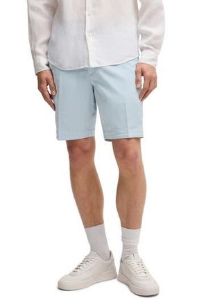 BOSS Slice Stretch Cotton Shorts in Light Blue at Nordstrom Rack, Size 36
