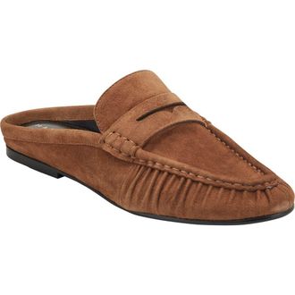 Marc Fisher Jaynie Almond Toe Loafer Mule in Medium Natural at Nordstrom, Size 7.5