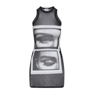 Jean Paul Gaultier Short Dresses, female, Black, Size: S Eyes and Lips Short Dress