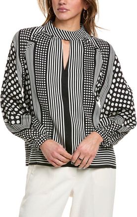 Elie Tahari The Olivia Silk-Blend Blouse