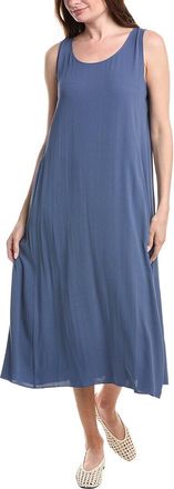 Eileen Fisher Eileen Fisher Scoop Neck Silk Flare Dress