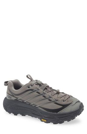 Hoka One One Mafate Three2 Sneaker in Gravel /Carbon Black at Nordstrom, Size 11.5