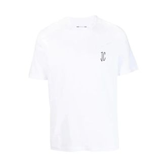 Jacob Cohen Tops, Heren, Wit, S, Katoen, Logo-Print Wit T-Shirt