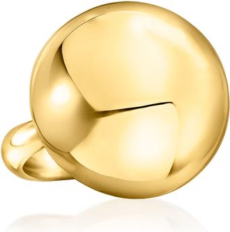 Ross-Simons Italian 18kt Gold Over Sterling Dome Ring