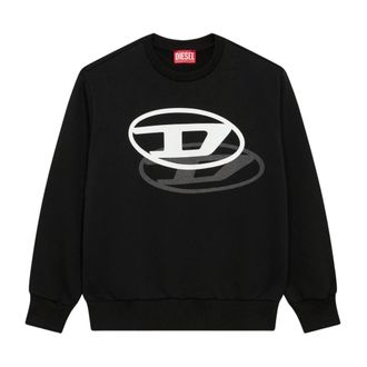 Diesel Oval D Crewneck Sweatshirt - male - Diesel - Kids Sweatshirts - Black - 10 Y - Kids