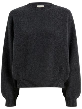 Khaite Charcoal Solid Crew Neck Sweater