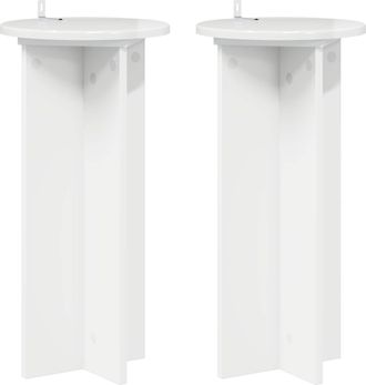 vidaXL Soporte De Plantas 2 Uds. Brillante 29,5 X 29,5 X 60 Cm Vidaxl