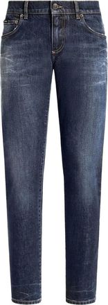 Dolce & Gabbana Slim-fit Stretch Jeans - Heren - Slim Fit Jeans - Blauw - XS - Katoen - Jeans