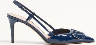Valentino Garavani VLogo Signature Patent Leather Slingback Pump 80Mm Wo