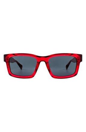 AllSaints Aden 54mm Square Sunglasses in Crystal Red at Nordstrom Rack