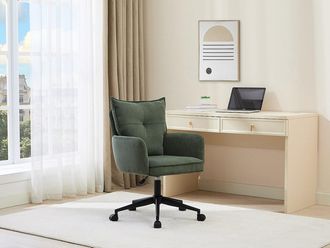 Pascal Morabito Sedia da ufficio Velluto a coste Verde e nero Altezza regolabile - BATARU di PASCAL MORABITO