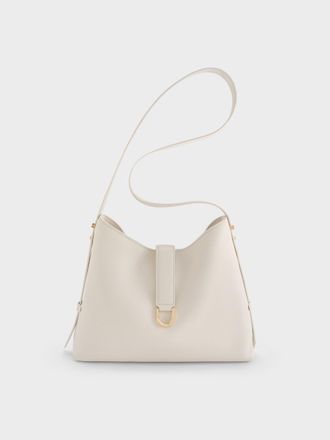 Charles & Keith Gabine Leather Belted Hobo Bag