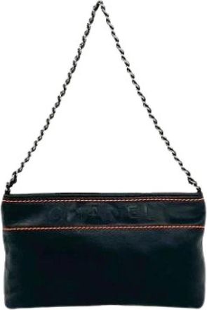 Chanel Pre-owned Vintage Schoudertas - Dames - Vintage Schoudertas - Zwart - ONE Size - Leer - Vintage
