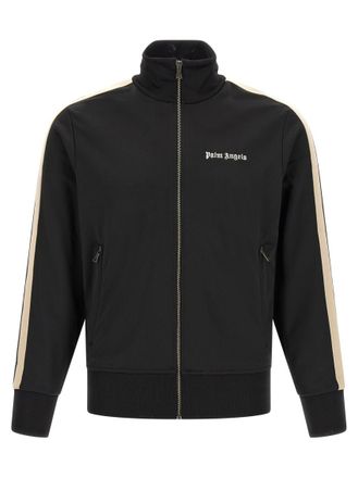 Palm Angels Black Logo Mock Collar Jacket