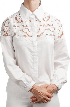 Marie Merci&eacute; Cintia Button Down Blouse In White