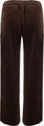 F.it Womens Stretch Velvet Pants Brown Polyester Trousers