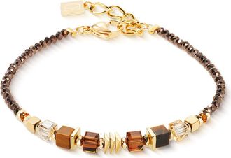 Coeur de Lion Wave Cube Flow Gold Bracelet in Brown at Nordstrom, Size 8.25