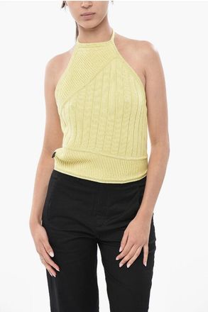 Woolrich DANIELLE CATHARI Crochet Halterneck Top size Xl
