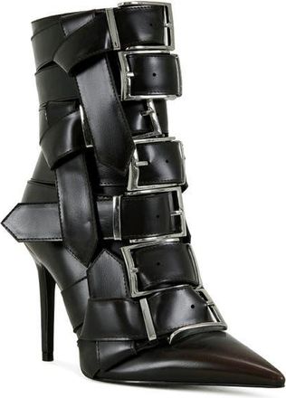 Azalea Wang Alcetas Buckle Bootie in Chocolate at Nordstrom, Size 8.5