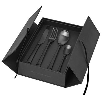 Broste Copenhagen Hune Besteck-Set, Titanium matt schwarz (16 tlg.)