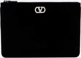Valentino Garavani Bustina VLogo in velluto