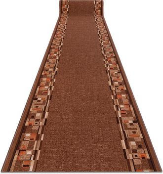 RugsX Rugsx - Alfombra De Pasillo Con Refuerzo De Goma Bombay Marr&oacute;n 67cm Brown 67x450 Cm