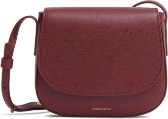 Mansur Gavriel mini Flap leather crossbody bag - women - Calf Leather/Canvas - One Size - Red