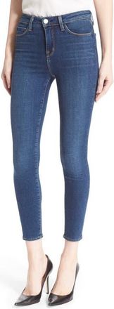 L'agence Margot High Waist Crop Jeans in Dark Vintage at Nordstrom, Size 25