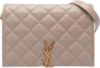 Saint Laurent Pre-owned Cross Body Bags, female, Beige, Size: ONE SIZE Pre-owned The Becky